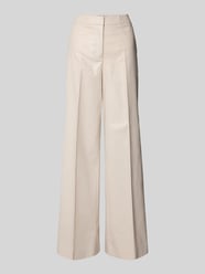 Leinenhose mit Bügelfalte und Eingrifftaschen von Christian Berg Cocktail Beige - 15