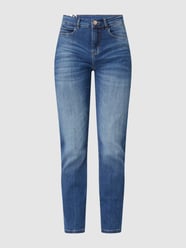 Tapered Fit Jeans mit Stretch-Anteil Modell 'Liandra' von OPUS Blau - 44