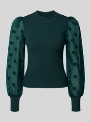 Sweter z dzianiny z prążkowanymi wykończeniami model ‘DOTME’ od YAS - 47