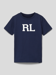 T-shirt met labelprint van Polo Ralph Lauren Kids Blauw - 17