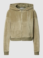 Sweatjack met extra brede schouders en steekzakken van Jake*s Casual Groen - 30