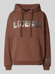 Oversized Hoodie aus reiner Baumwolle Modell 'L(I)EBE' von miss goodlife - 13