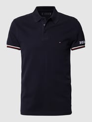 Poloshirt mit Label-Stitching von Tommy Hilfiger Blau - 39