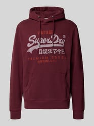 Hoodie mit Känguru-Tasche von Superdry Bordeaux - 46