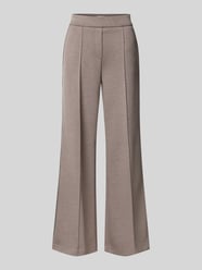 Broek met wijde pijpen en lengtenaden van Christian Berg Woman Beige - 2