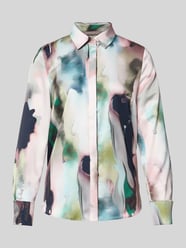 Regular fit overhemdblouse van satijn met blinde knoopsluiting van Christian Berg Woman Selection - 10