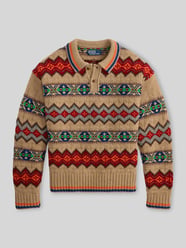 Pullover aus reiner Wolle mit Polokragen von Polo Ralph Lauren Beige - 26