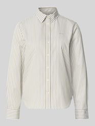 Hemdbluse mit Logo-Stitching und abgerundetem Saum von Gant - 13