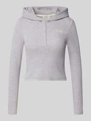 Slim fit shirt met lange mouwen, capuchon en labelstitching van Guess Jeans - 23