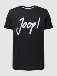 T-shirt z nadrukiem z logo od JOOP! Collection Czarny - 48