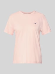T-shirt met Labelstitching en Ronde hals van GANT Fuchsia - 11