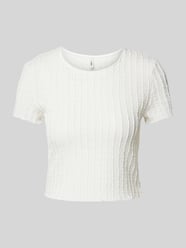 T-Shirt mit Lochmuster Modell 'GEORGINA' von Only Weiß - 1