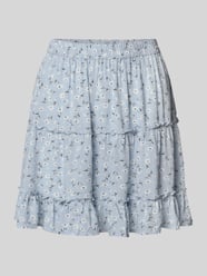 Ausgestellter Mini-Rock mit Allover-Muster Modell 'NYA' von Pieces - 9