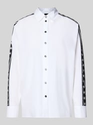 Bluzka koszulowa o kroju regular fit z nadrukiem z motywem od Marc Cain - 10