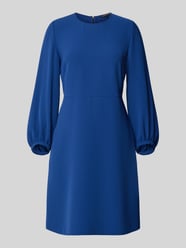 Knielanges Kleid mit Rundhalsausschnitt von Luisa Cerano Blau - 11