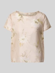 Blouseshirt met ronde hals en afgeronde zoom van Rinascimento Beige - 2