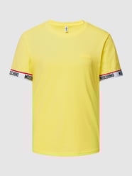 T-shirt z nadrukiem z logo od Moschino Swim + Underwear Żółty - 29
