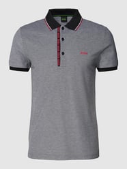 Poloshirt met labelstitching, model 'PAULE' van BOSS Green Grijs - 41