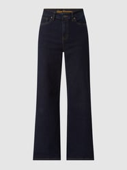 Wide leg jeans met stretch, model 'Abby' van Blue Monkey Blauw / turquoise - 37