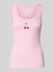 Slim Fit Top mit Logo-Print von GAP Pink - 1