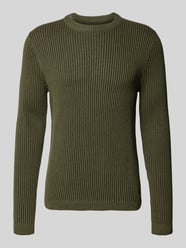 sweter z dzianiny w kroju slim fit z mieszanki bawełny model 'DOVER' od JACK & JONES - 36
