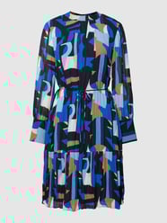 Blousejurk met all-over motief van s.Oliver BLACK LABEL Blauw / turquoise - 32