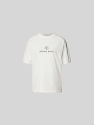 T-Shirt mit Label-Print von Anine Bing Weiß - 1