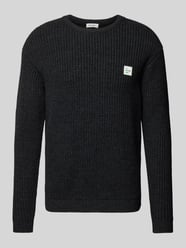 Gebreide pullover met ronde hals, model 'CRASHWAY' van American Vintage Grijs / zwart - 47