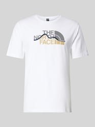 T-shirt o kroju regular fit z czystej Bawełna Model 'MOUNTAIN LINE' od The North Face - 46