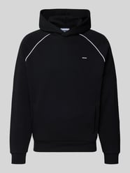 Hoodie mit Logoprint und Kontrastspipings von REVIEW - 9