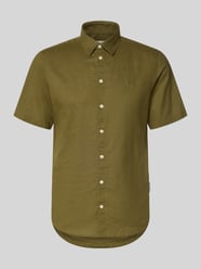 slim fit vrijetijdsoverhemd van mix van katoen en linnen model 'AKSEL' van Casual Friday - 31