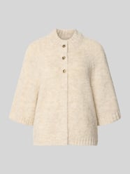 Relaxed Fit Cardigan mit Woll-Anteil Modell 'Benutta' von Neo Noir Beige - 26