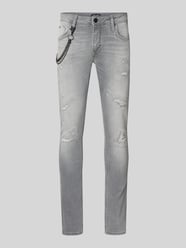 Jeansy o kroju tapered fit z łańcuszkiem od Antony Morato - 1