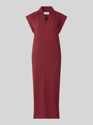Gerades Freizeitkleid aus reiner Baumwolle von s.Oliver RED LABEL Bordeaux - 18