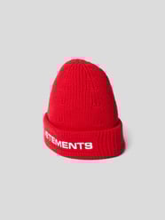 Beanie mit Label-Stitching von VETEMENTS Rot - 7
