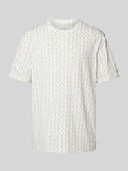 T-Shirt mit Allover-Label-Print von ARMANI EXCHANGE Weiß - 25