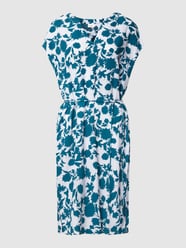 Knielange jurk met tailleriem van s.Oliver BLACK LABEL Turquoise - 15