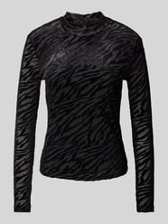 Langarmshirt mit Animal-Muster aus Mesh Modell 'ELIANA' von Only - 9