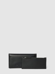 Portfel z detalami z logo od VALENTINO BAGS Czarny - 30