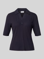 Gebreid shirt met platte kraag van comma - 20