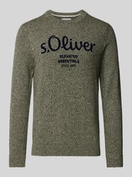 Regular Fit Strickpullover mit Logo von s.Oliver RED LABEL Grün - 28