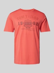 T-Shirt mit Rundhalsausschnitt von Tom Tailor Orange - 35