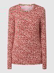 Shirt met lange mouwen met all-over motief  van Esprit Oranje - 43