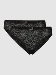 Slip mit Spitzen-Muster von Calvin Klein Underwear Schwarz - 38