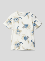 T-Shirt mit floralem Muster von Jack & Jones Weiß - 9