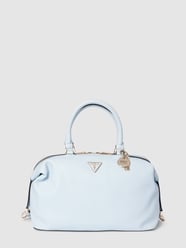 Handtas met labeldetail, model 'KERSTI' van Guess Blauw / turquoise - 37