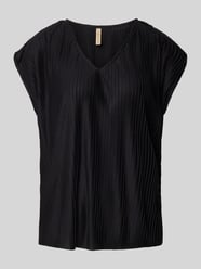 Bluzka o kroju regular fit z dekoltem w serek model ‘KIRIT’ od Soyaconcept - 43