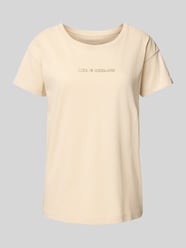 T-Shirt mit Label-Detail von ARMANI EXCHANGE Beige - 5