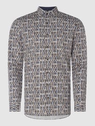 Super Slim Fit Business-Hemd mit Allover-Muster Modell 'Modern' von OLYMP No. Six Grau - 12