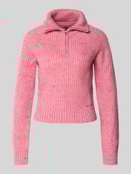 Regular Fit Troyer mit Woll-Anteil Modell 'NEP' von Tommy Jeans Pink - 16